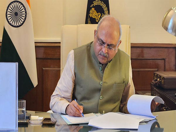 Ravi Agrawal at a government press conference